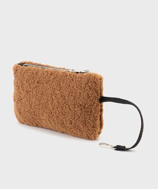 GRACE CONTINENTAL LA フェイクボアバッグ キャメル