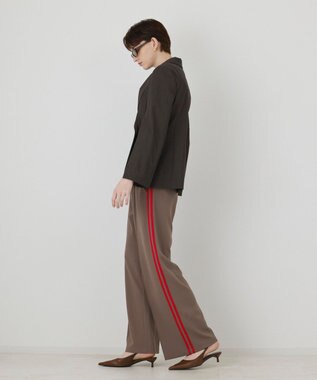 GRACE CONTINENTAL スリットスリーブジャケット ブラウン