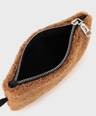 GRACE CONTINENTAL LA フェイクボアバッグ キャメル