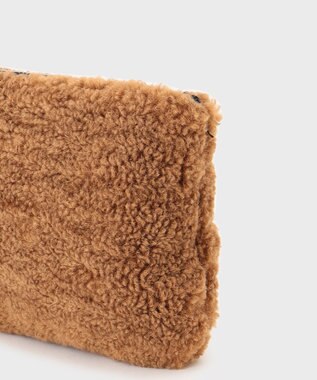 GRACE CONTINENTAL LA フェイクボアバッグ キャメル