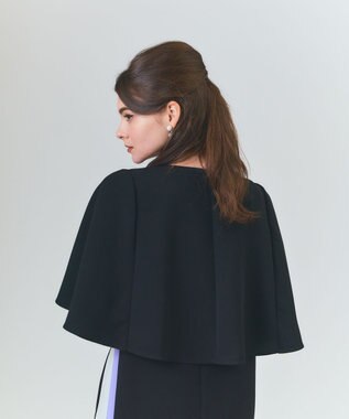 GRACE CONTINENTAL ケープレイヤードドレス ブラック