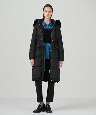 GRACE CONTINENTAL フードファーロングダウン ブラック