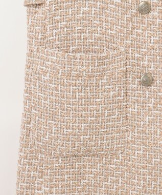 GRACE CONTINENTAL ツイードジレワンピース ベージュ