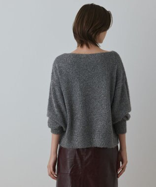 GRACE CONTINENTAL グリッターニットトップ グレー