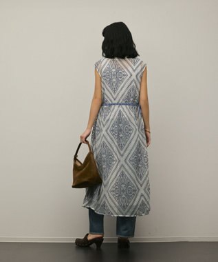 GRACE CONTINENTAL 刺繍ジレワンピース ブルー
