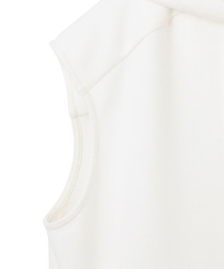 GRACE CONTINENTAL フードノースリーブ トップ ホワイト