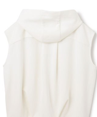 GRACE CONTINENTAL フードノースリーブ トップ ホワイト