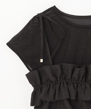 GRACE CONTINENTAL ビスチェチュールトップ ブラック