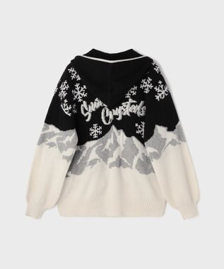 GRACE CONTINENTAL スノージャガードニットフーディ ブラック