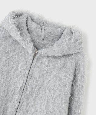 GRACE CONTINENTAL 起毛ニットパーカー グレー