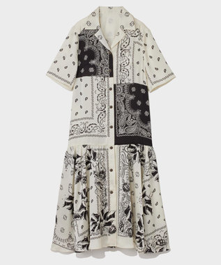 GRACE CONTINENTAL バンダナプリントシャツドレス キナリ