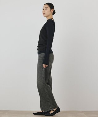 GRACE CONTINENTAL シアーレイヤードカットトップ ブラック