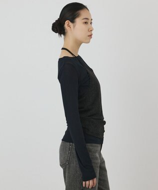 GRACE CONTINENTAL シアーレイヤードカットトップ ブラック