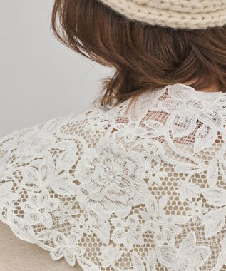 GRACE CONTINENTAL タッセル付レースカラー キナリ