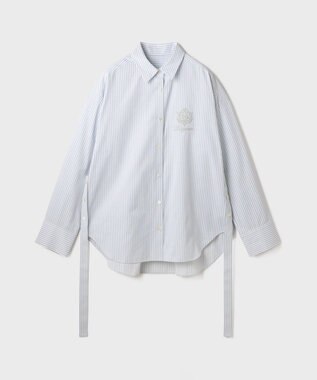 GRACE CONTINENTAL エンブレム刺繍シャツ サックス