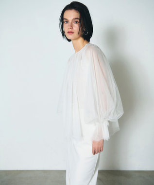 GRACE CONTINENTAL チュール2WAYトップ ホワイト