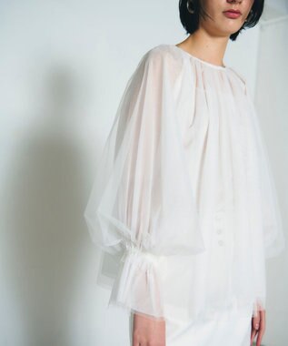 GRACE CONTINENTAL チュール2WAYトップ ホワイト