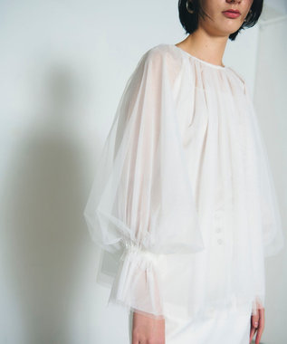 GRACE CONTINENTAL チュール2WAYトップ ホワイト