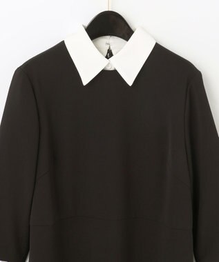 GRACE CONTINENTAL ダブルクロスドレス バイカラー