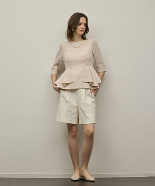 GRACE CONTINENTAL ツイードタックショートパンツ キナリ