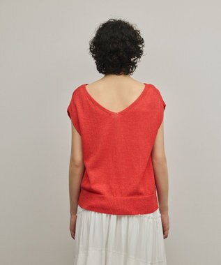 GRACE CONTINENTAL ドルマンルーズニットトップ レッド
