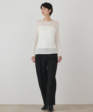 GRACE CONTINENTAL シルクベアカットトップ ホワイト