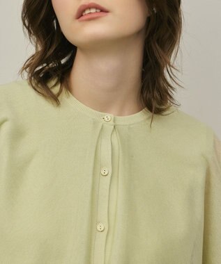 GRACE CONTINENTAL シアーケープニットカーディガン ライトグリーン