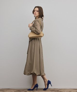 GRACE CONTINENTAL カシュクールバルーンワンピース ブラウン