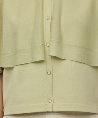 GRACE CONTINENTAL シアーケープニットカーディガン ライトグリーン