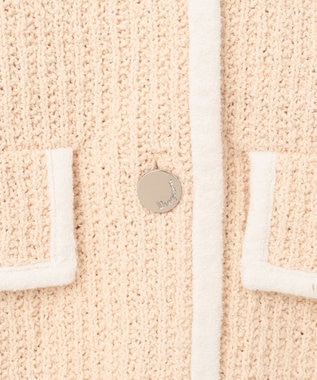 GRACE CONTINENTAL バイカラールーズニットカーディガン ベージュ