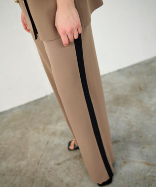 GRACE CONTINENTAL バイカラーニットパンツ ベージュ