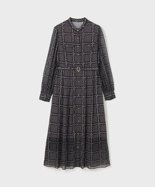 GRACE CONTINENTAL ボウタイ付チェックプリントワンピース チェーンチェックプリントワンピース / GRACE CONTINENTAL