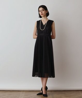 GRACE CONTINENTAL ブライトメッシュワンピース ブラック