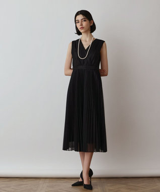 GRACE CONTINENTAL ブライトメッシュワンピース ブラック