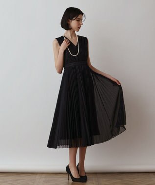 GRACE CONTINENTAL ブライトメッシュワンピース ブラック