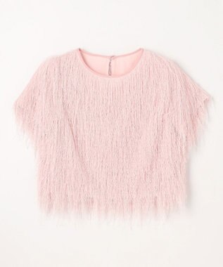 GRACE CONTINENTAL フリンジトップ ピンク