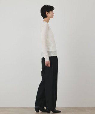 GRACE CONTINENTAL シルクベアカットトップ ホワイト