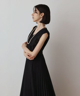 GRACE CONTINENTAL ブライトメッシュワンピース ブラック