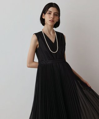 GRACE CONTINENTAL ブライトメッシュワンピース ブラック