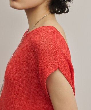 GRACE CONTINENTAL ドルマンルーズニットトップ レッド