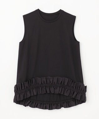 GRACE CONTINENTAL ヘムフリルカットトップ ブラック