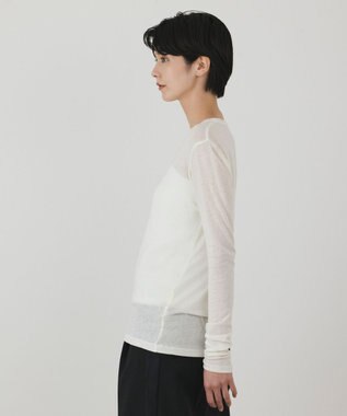 GRACE CONTINENTAL シルクベアカットトップ ホワイト