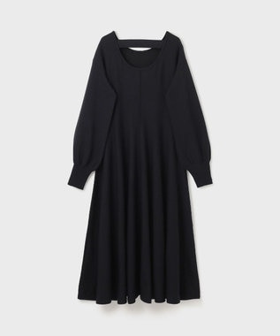 GRACE CONTINENTAL バックオープンニットワンピース ブラック