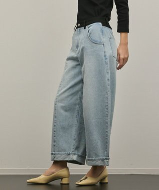 GRACE CONTINENTAL クロップトバレルパンツ サックス