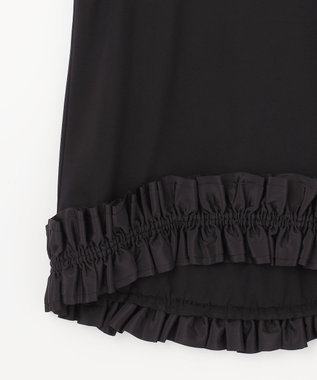 GRACE CONTINENTAL ヘムフリルカットトップ ブラック