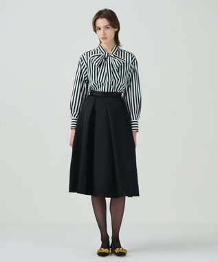 GRACE CONTINENTAL ボリュームサテンタックスカート ブラック