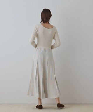 GRACE CONTINENTAL ラメモールニットジャガードワンピース キナリ