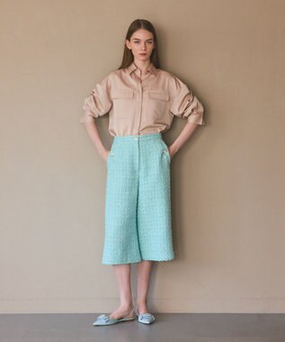 GRACE CONTINENTAL トリアセカルゼシャツ ベージュ