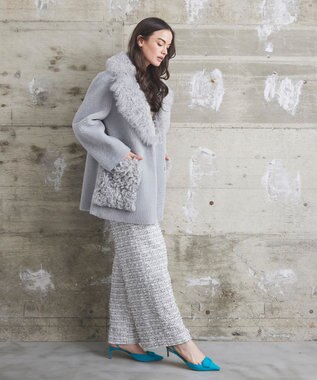 GRACE CONTINENTAL 【BLANCHA】ムートンコート グレー