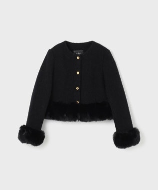 GRACE CONTINENTAL ツイードコンビジャケット ブラック